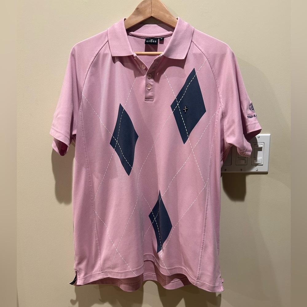 GUC Men’s Cross Size XL argyle golf shirt